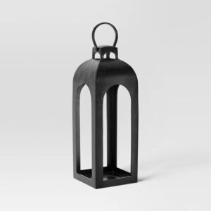 Threshold - 22.5"x7.7" Pillar Cast Aluminum Outdoor Lantern Ca Black
